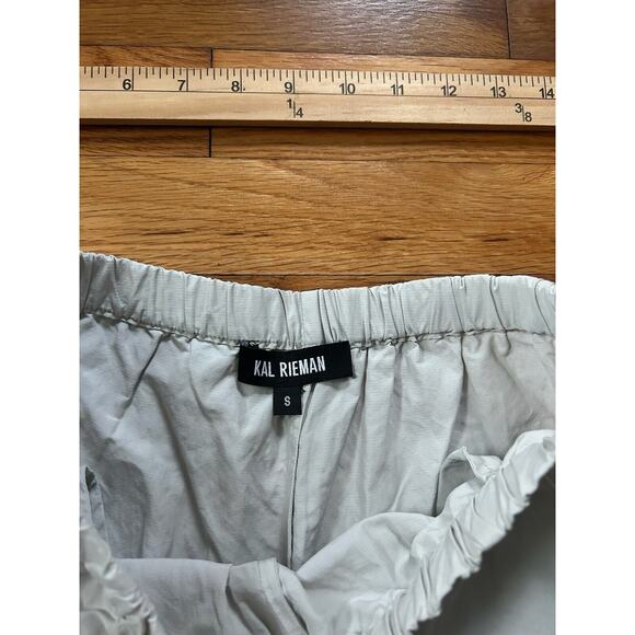 Kal Rieman Pull On Pants Nylon Blend Light Gray Size Small Straight Leg Italy - Picture 7 of 8